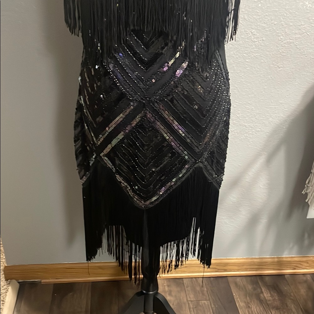Babeyond Legant Black Fringe Dress — image 2 of 8